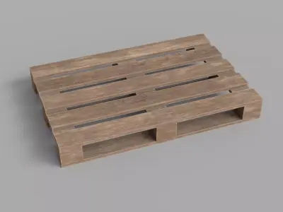 Wooden Pallet Free low-poly 3D model get