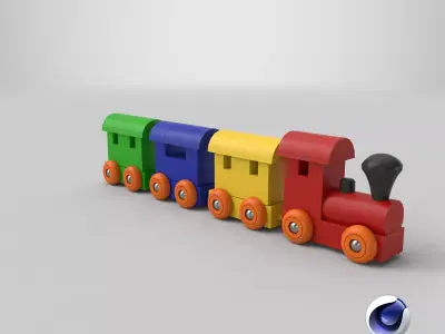 Toy Train 3D model