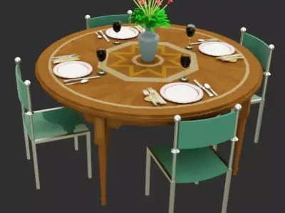 Dining table 3D model