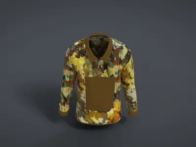Military Outfit - T-shirt Low-poly 3D model 45