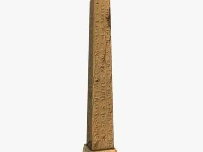 Low poly ancient obelisk Low-poly 3D model