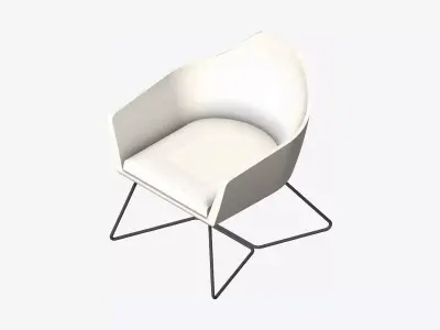 Chair - Simplicity - Sled Base Low-poly 3D model