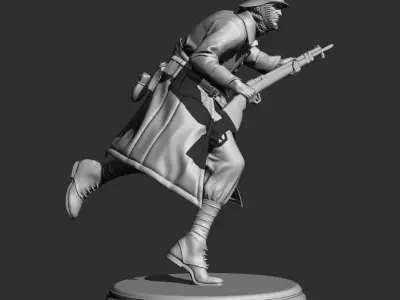 WW1 German soldier 3D print model