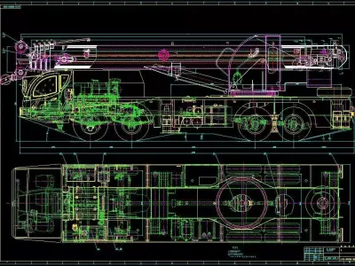50T CAR CRANE 3D model
