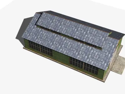 Warehouse house Low-poly 3D model buy