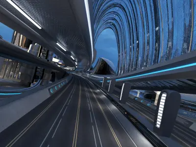 CBD. Future city. P4 model 3D model