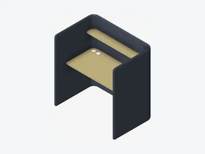 Furniture - Desk - Contemporary Low-poly 3D model