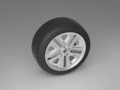 Wheel 3d Free low-poly 3D model