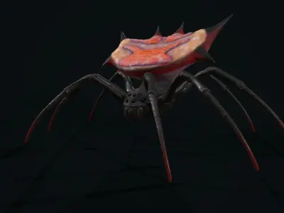 Small Spiders Low-poly 3D model