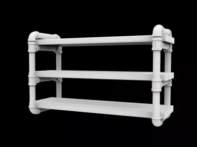 Industrial Pipe Shelf 3D Printable Model 3D print model