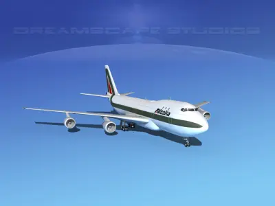 Boeing 747-100 Jumbo Jet Alitalia 3D model