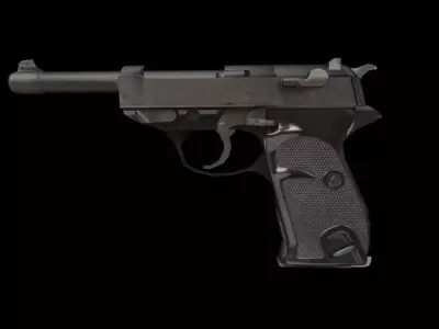 Pistol Wehrmacht P38 Low-poly 3D model