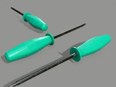 screwdriver Low-poly 3D model 10