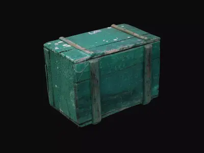 Wood Box 01 - HeraScans Low-poly 3D model