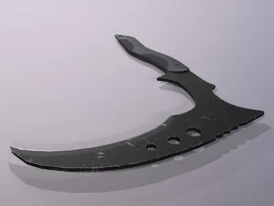 Modern Scythe Low-poly 3D model