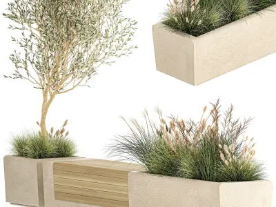 Bushes For Landscaping And Urban Environments 1140 3D model
