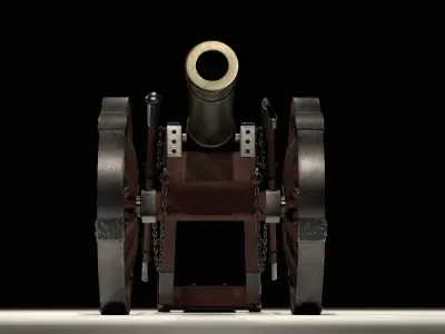 Louis XIV Cannon 3D Model  Low-poly 3D model