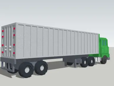 Container Truck Trailer by Outland Models Low-poly 3D model