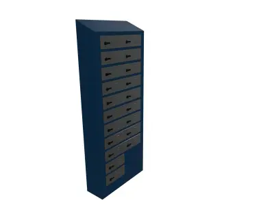 Filing Cabinets Low-poly 3D model