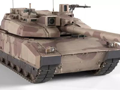 AMX-56 Leclerc tank Low-poly 3D model