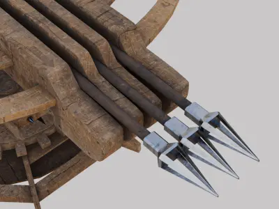 Ballista Weapon -  Arrow Shooter Low-poly 3D model