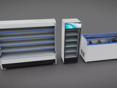 Supermarket Assets  Low-poly 3D model
