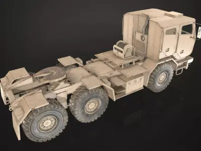 Military Truck V2 - Tractor Low-poly 3D model