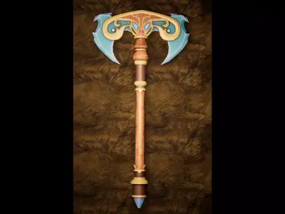 3D Nordic Sword - Exquisite Viking Weapon Model Low-poly 3D model