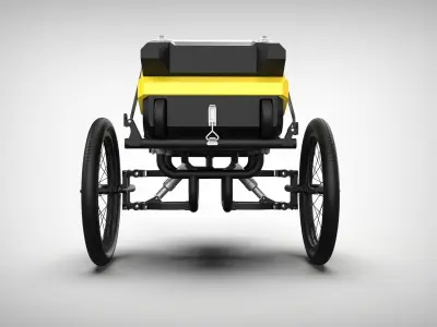BICYCLE TRAILER ACTUAL DIMENSION 3D model