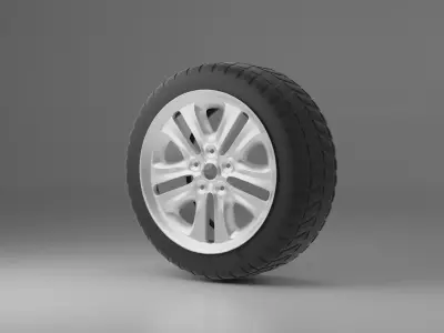 Wheel 3d Free low-poly 3D model