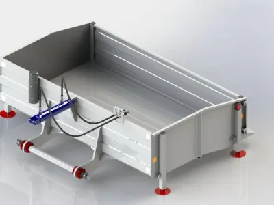 WG 0023 - Transport Box for tractor 3D model