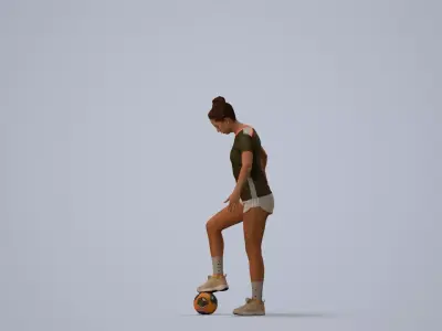 00504Beatrice003 - Adult Caucasian woman exercising in athletic 3D model