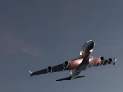 A380 plane Low-poly 3D model