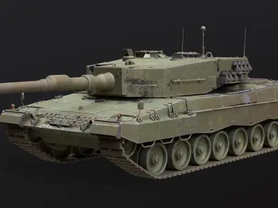 Leopard 2 High-Poly Detailed 3D model