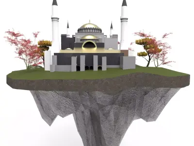 Flying Hagiashopia 3D model