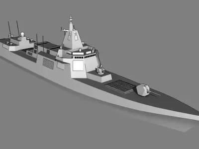 DDG Type 55 Renhai class Low-poly 3D model