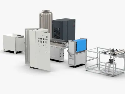 Meltblown Cloth Production Equipment 3D model