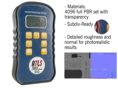 Pinless Wood Moisture Meter Free 3D model