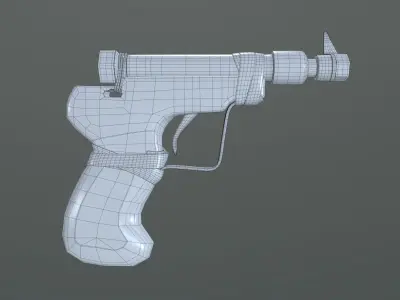 Antique Gun Low-poly 3D model