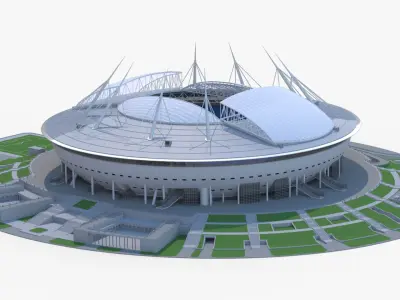 Stadium Zenit Arena Krestovsky Saint-Peterburg 3D model