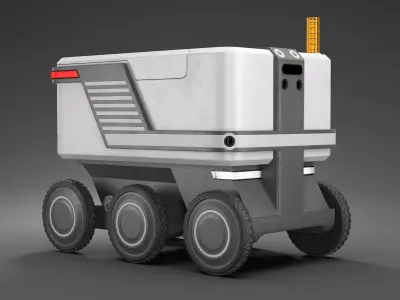 Delivery Courier Robot PBR 3D model