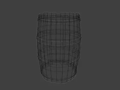 Wooden Barrel Game Asset Free low-poly 3D model