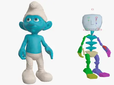  Cartoon Smurf Rigged 