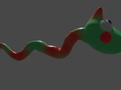 Snake cartoon 3D model