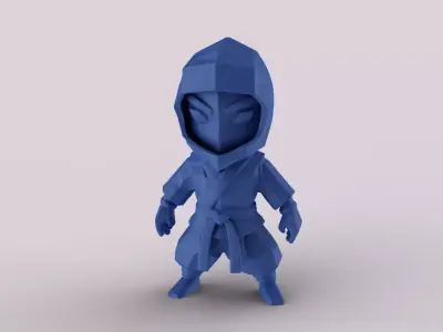 Low Poly Ninja 3D print model