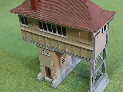 German signal box Kreuztal 1-120 resin 3D print model