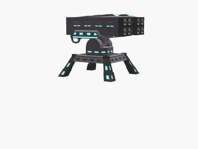 Tower Defense Rocket Launcher 3D model