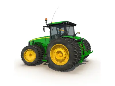 Tractor John Deere 8RT Rigged 3D model