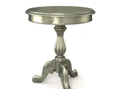 Antique Grey End Table 3D model