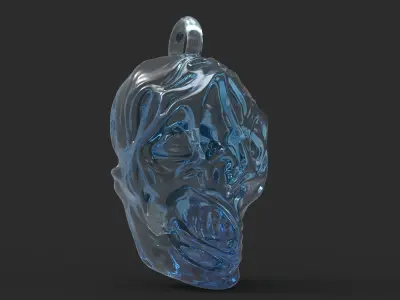 Skull pendant 3D print model